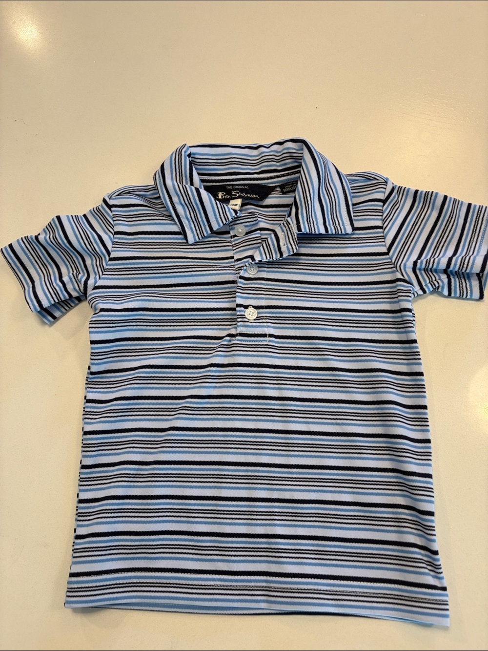 Ben Sherman Blue Striped Polo Shirt for Kids